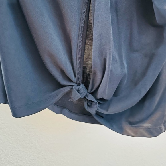 Victorias Secret Gym Active Athletic Grey Gray Cross Back Design Sheer Tank Top - Picture 3 of 5